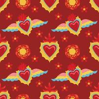 sacred heart seamless vector wallpaper design