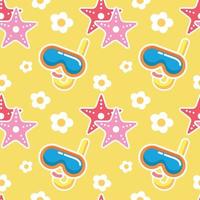 summer object seamless pattern colorful design vector