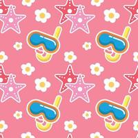 summer object seamless colorful pattern design vector