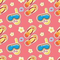summer object seamless pattern art design vector