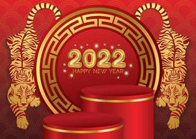 chinese new year product poduim vector