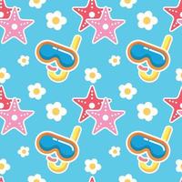 summer object cute seamless pattern design vector