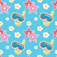 summer object cute seamless pattern design vector