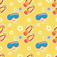 summer object seamless pattern cute design vector