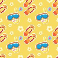 summer object seamless pattern cute design vector