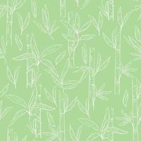 Bamboo outlines seamless pattern vector illustration
