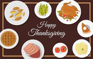 Thanksgiving Dinner Background vector