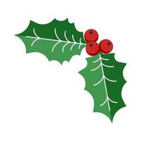 Holly berry leaves Icon vector