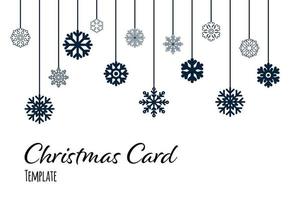 plantilla de tarjeta de felicitación de Navidad. cartel de feliz año nuevo. plantilla de tema de invierno para el diseño de tarjetas de felicitación e invitación vector
