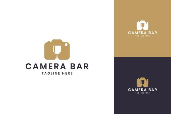 camera bar negative space logo design