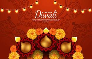 Background of Happy Diwali vector