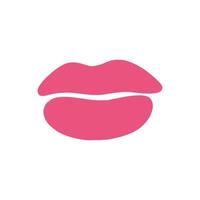 drawing of female lips, doodle vector hand-drawn isolated on a white background. Designing postcards for Valentine's Day