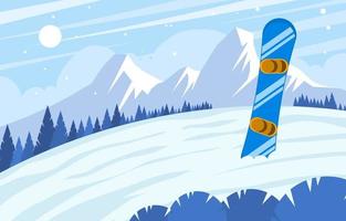 Winter Sport Activity Snowboarding Background vector