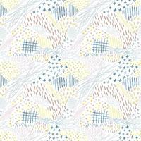 Vector modern seamless background with colorful hand drawn abstract lines, doodles. Use it for wallpaper, textile print, pattern fills, web, surface texture, wrapping paper, design of presentation