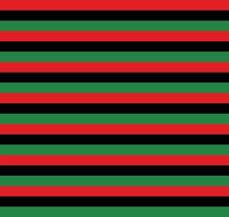 Seamless pattern of Pan African flag colors - red, black, green horizontal bands. Geometric lines African American flag, Black Liberation flag backdrop. Kwanzaa, Black History Month, Juneteenth design vector