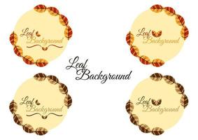 leaf background with 2 different types of designs and colors vector