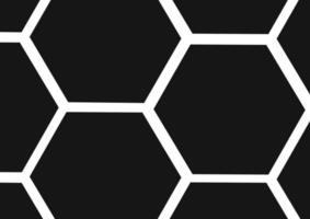 fondo simple hexágono blanco y negro vector