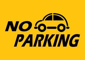 illustration of prohibited parking sign vector