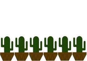 cactus background on white background vector