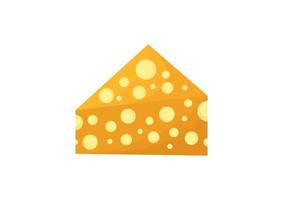 simple cheese illustration on white background vector