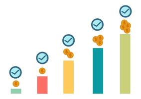 bar chart background with business theme vector