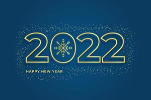 happy new year 2022 with number gold vector