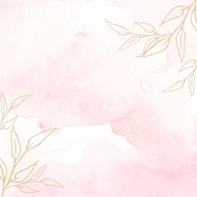 Watercolor background texture soft pink and gold.