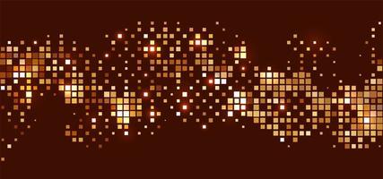 Abstract vector glittering background. Glamorous festive design with flowing and shining golden squares. Web banner design for Christmas celebration.