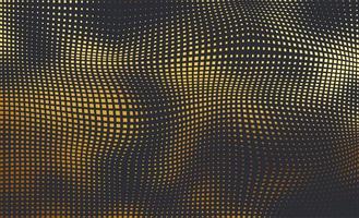 Vector abstract wave mosaic halftone background. Golden tiles texture, with vibrant soft movement.