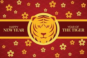 Year of The Tiger Background vector