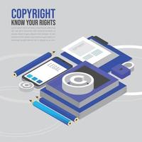 Copyright Law Concept vector