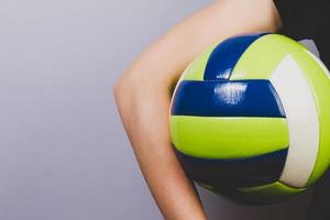 cerrar pelota jugar voleibol. concepto de foto hermosa de alta calidad