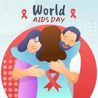 campaña de concientización sobre el día mundial del sida vector