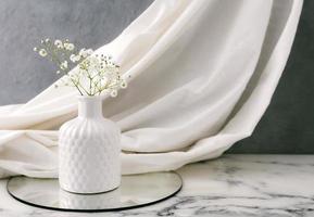 ceramic vase with flowers table. High quality beautiful photo concept
