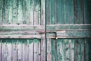 green wooden door photo