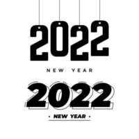 2022 new year logo text design set. 2022 number design template. Calendar simple icon. Modern abstract banner. Vector graphic illustartiom isolated on white background
