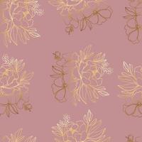seamless pattern flowers with leaves.Botanical illustration for wallpaper, textile, fabric, clothing, paper, postcards vector