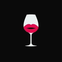 Wine logo goblet concept for wine tasting competitions and wine cellar logotype concept. Simple design for easy configure. Stylish icon for wine. Vector emblem