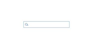 Search bar. Horizontal linear border with text input field, magnifying glass icon in frame. Simple flat searching button design for seo, networking technology, web ui, internet navigation, web browser vector
