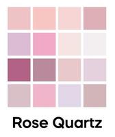Palette of Rose Quartz tones. Pink colors template. Shades of rose petals, tender girls color. Vector colored pattern for textiles and interior design, fashion and beauty industry
