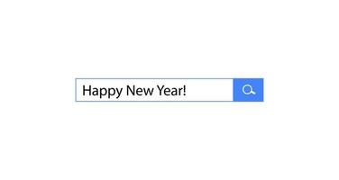 Happy New Year 2020 Search query in search bar for browser. Creative design for celebration and season decoration for xmas holidays branding, new year banner, 2022 calendar cover, greeting card vector