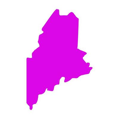 Maine map on white background