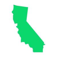 mapa de california sobre fondo blanco vector