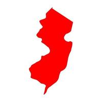 New jersey map on white background