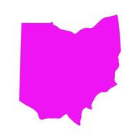 Ohio map on white background vector