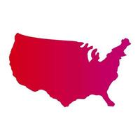 United states map on white background vector