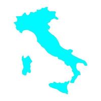 Italy map illustrated on white background vector