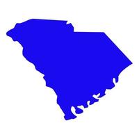 South carolina map on white background