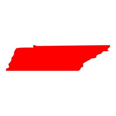 Tennesse map on white background