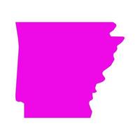 Arkansas map on white background vector